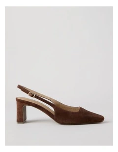 Selmar Heeled Shoes in Chocolate Suede