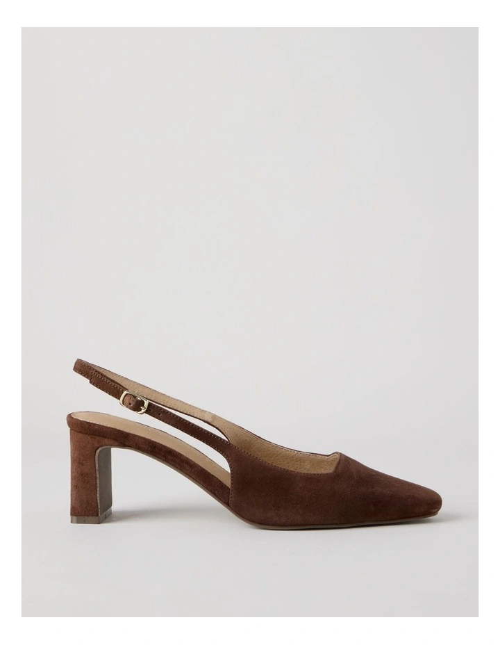 Selmar Heeled Shoes in Chocolate Suede image 1