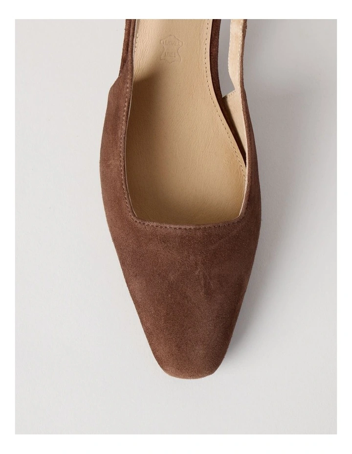 Selmar Heeled Shoes in Chocolate Suede image 6