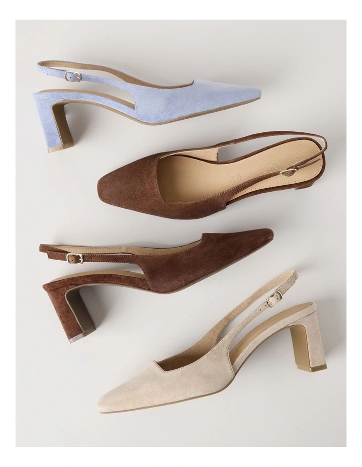 Selmar Heeled Shoes in Chocolate Suede image 7