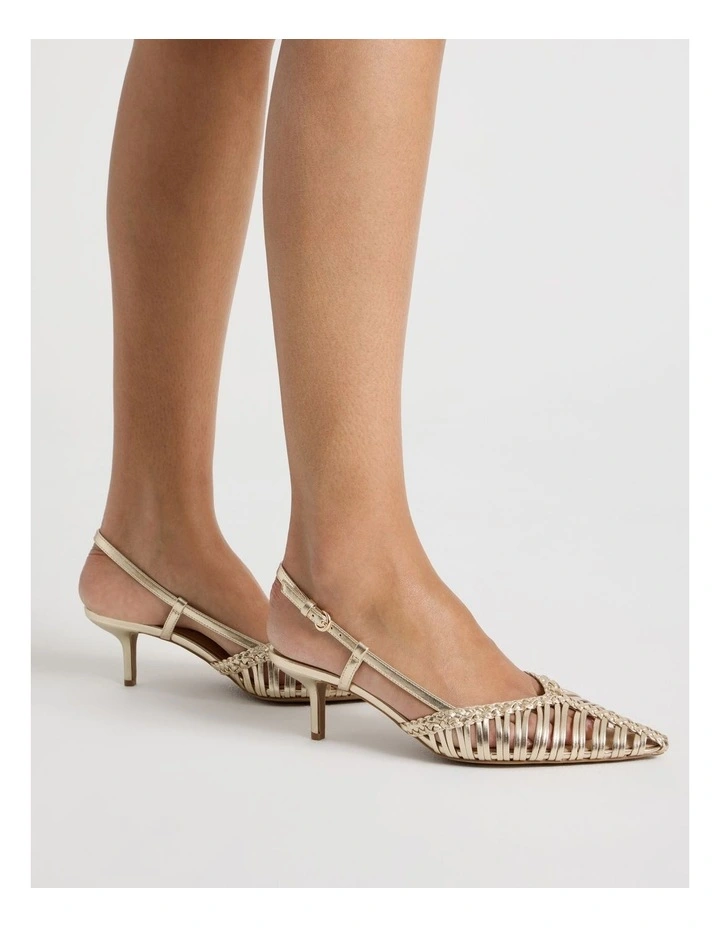 Christine Heeled Shoes in Gold image 2
