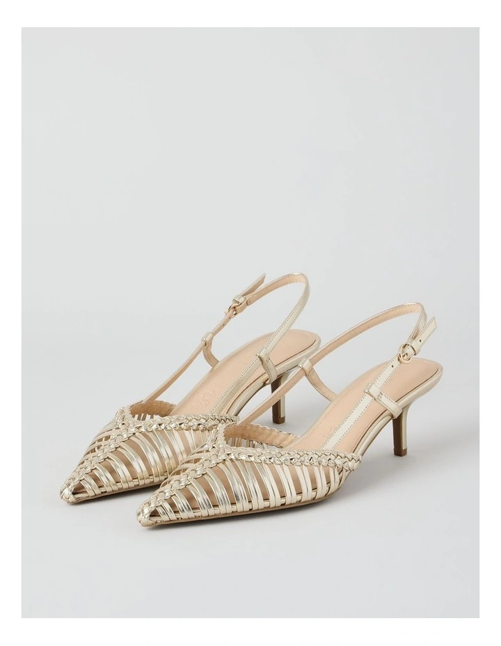Christine Heeled Shoes in Gold image 3