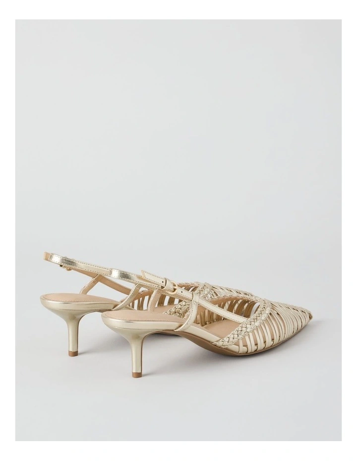Christine Heeled Shoes in Gold image 4