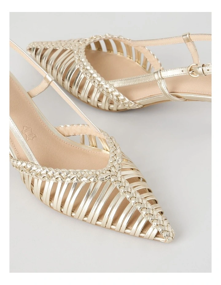 Christine Heeled Shoes in Gold image 5