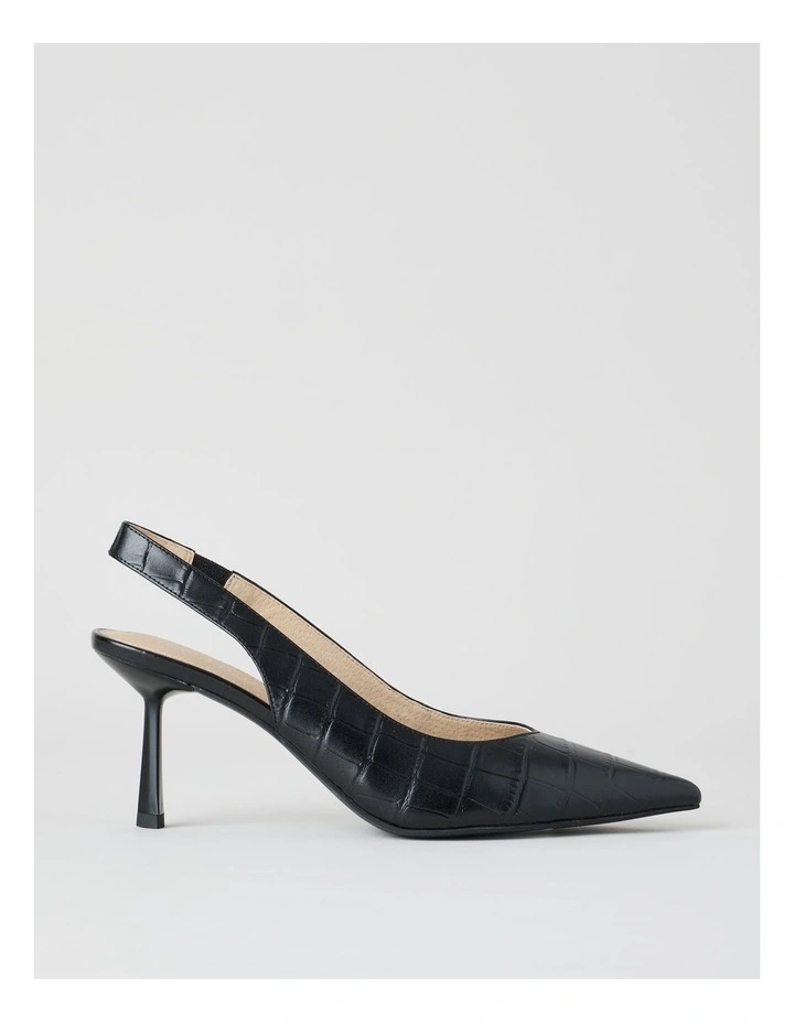 Marika Heeled Shoes in Black Croc image 1