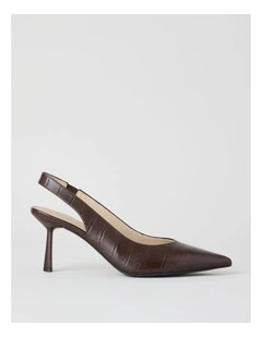 Marika Heeled Shoes in Chocolate Croc