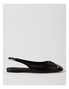 Chrissy Flat Shoes in Black Leather