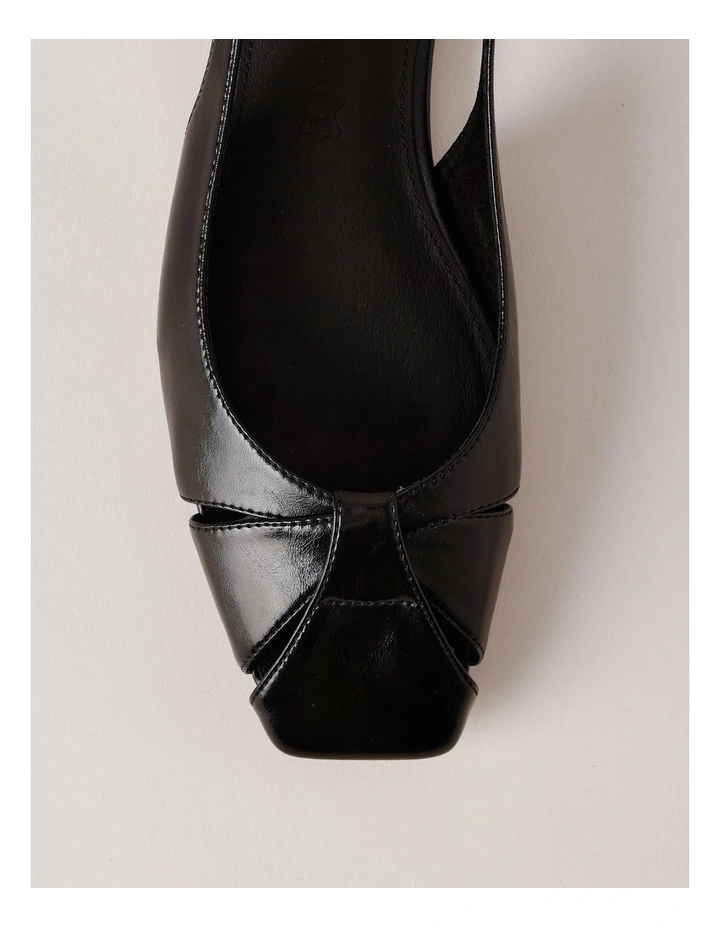 Chrissy Flat Shoes in Black Leather image 5