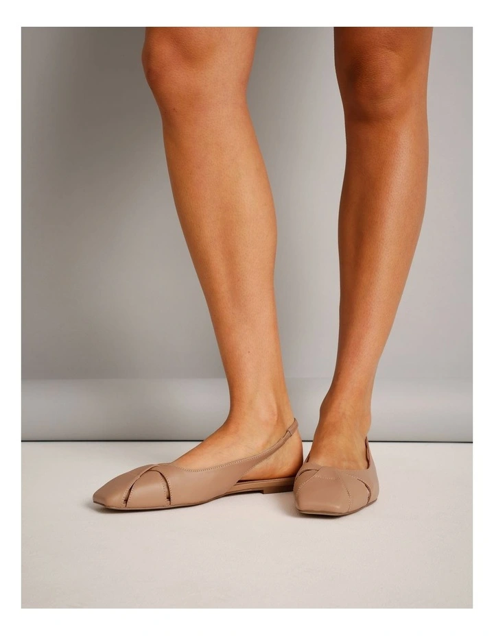 Chrissy Flat Shoes in Latte image 2