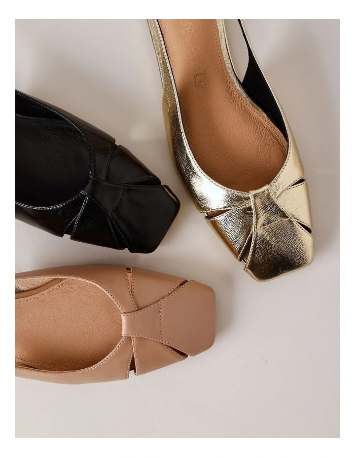 Chrissy Flat Shoes in Latte image 6