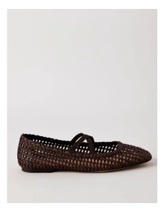 Naomi Flat Shoes in Chocolate