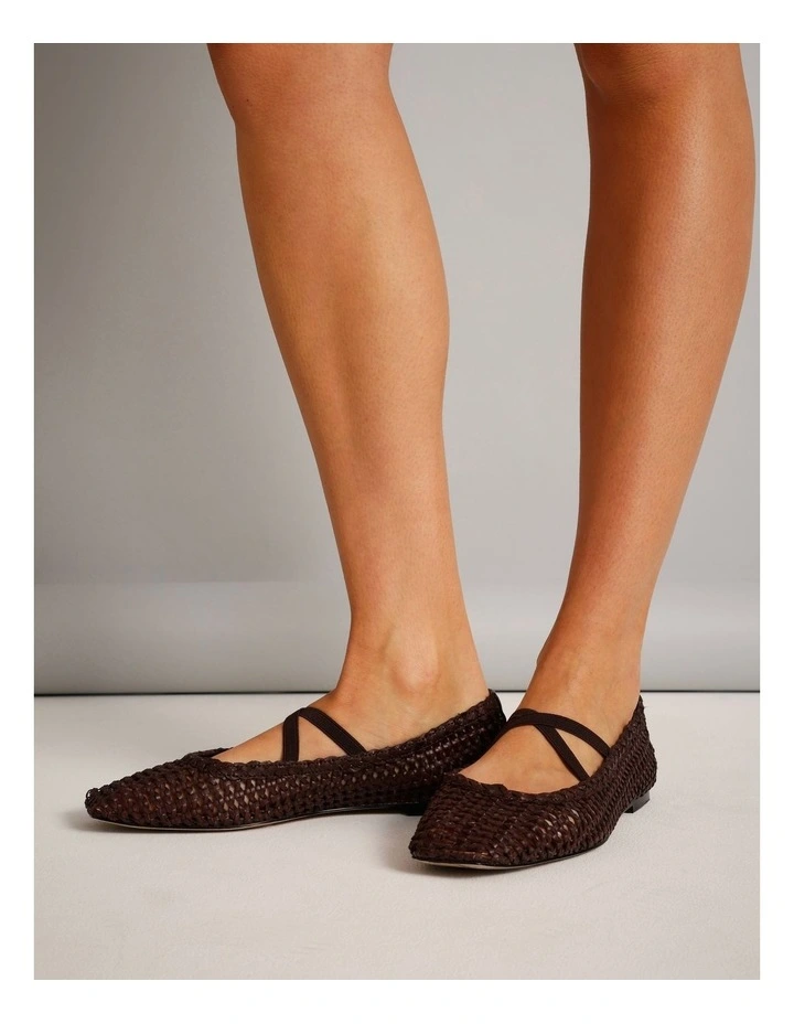 Naomi Flat Shoes in Chocolate image 2