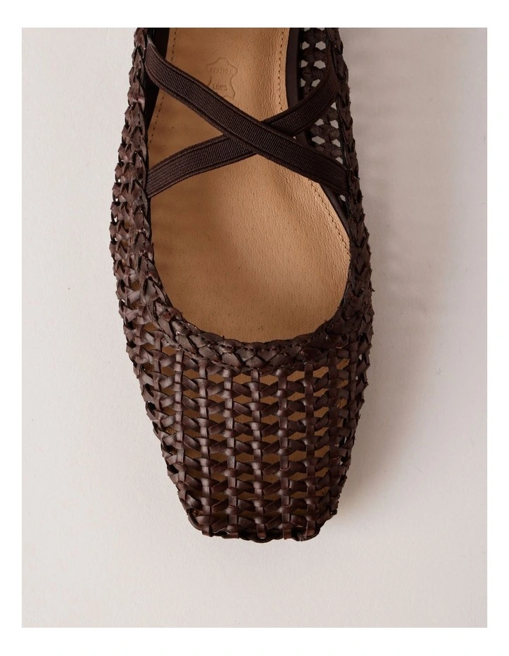 Naomi Flat Shoes in Chocolate image 3