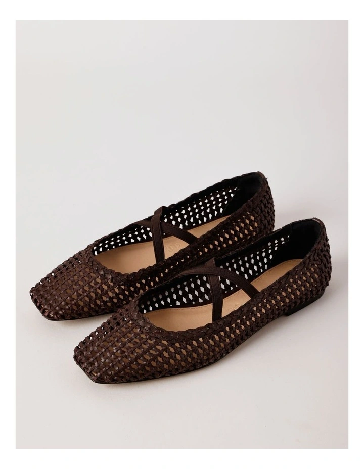 Naomi Flat Shoes in Chocolate image 4