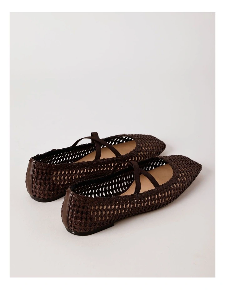 Naomi Flat Shoes in Chocolate image 5
