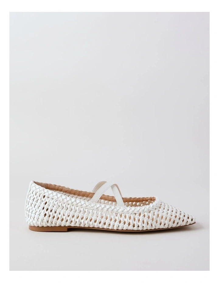 Naomi Flat Shoes in Bright White image 1