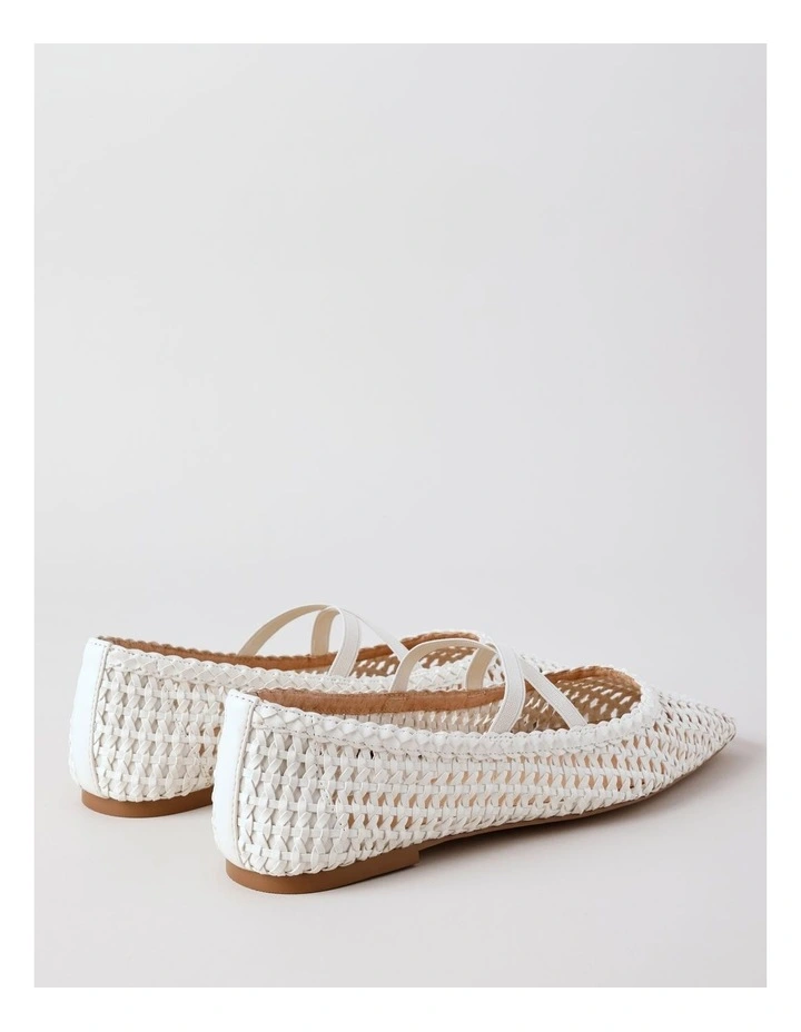 Naomi Flat Shoes in Bright White image 5