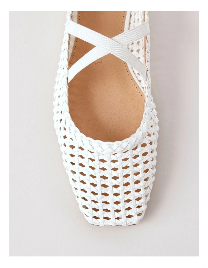 Naomi Flat Shoes in Bright White image 6