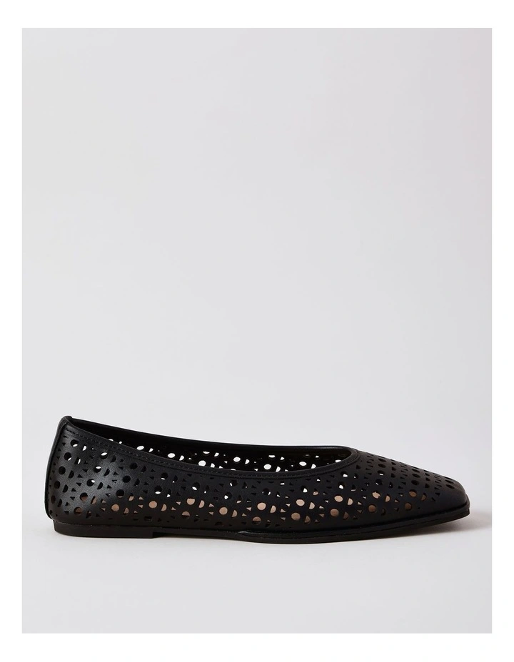 Marissa Flat Shoes in Black Leather image 1