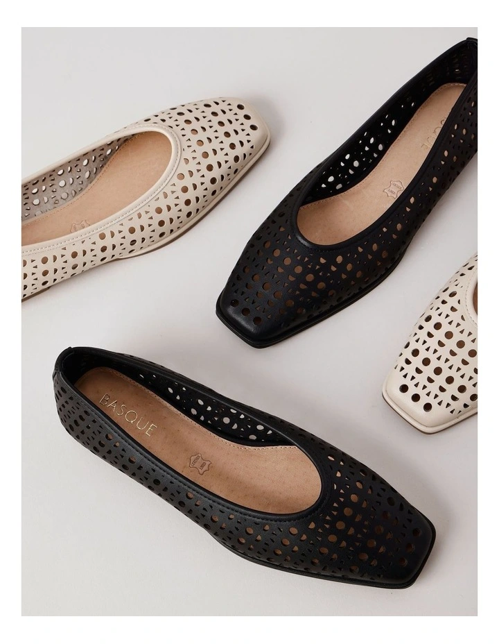 Marissa Flat Shoes in Black Leather image 7