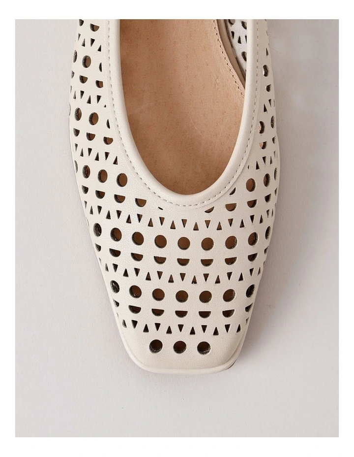 Marissa Flat Shoes in Ecru Leather image 6