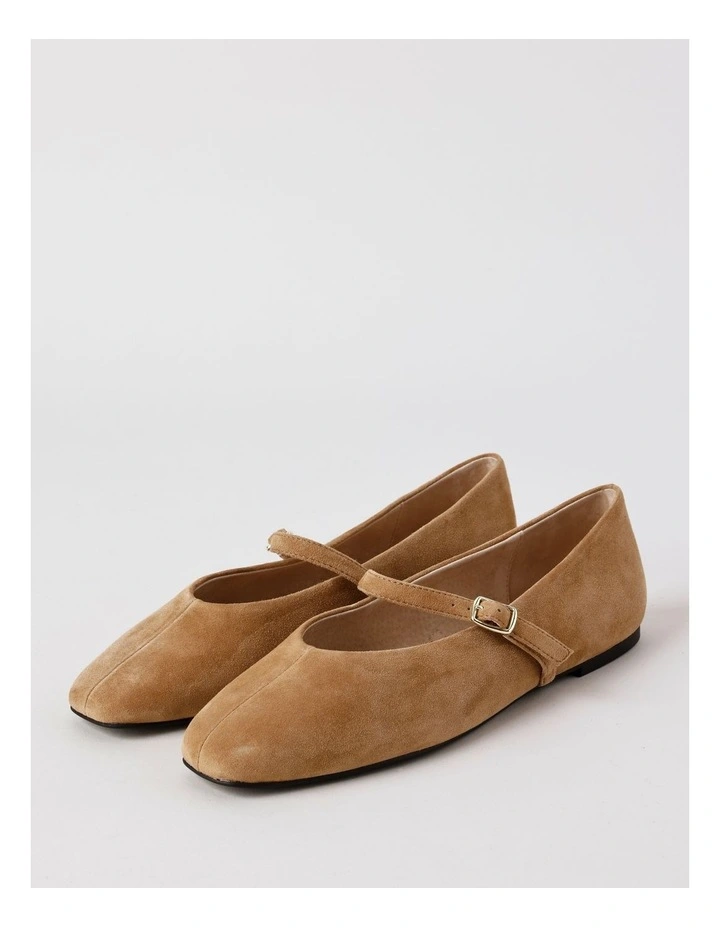 Shay Flat Shoes in Dark Taupe Suede image 3