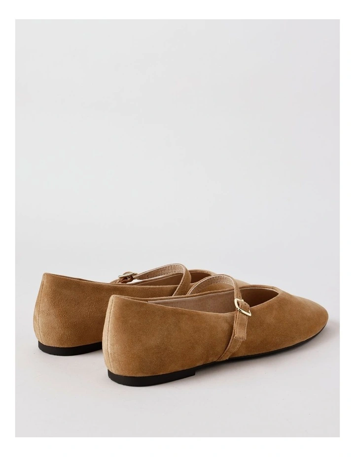 Shay Flat Shoes in Dark Taupe Suede image 5
