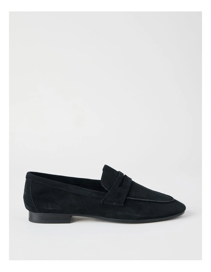 Dove Flat Shoes in Black Suede image 1