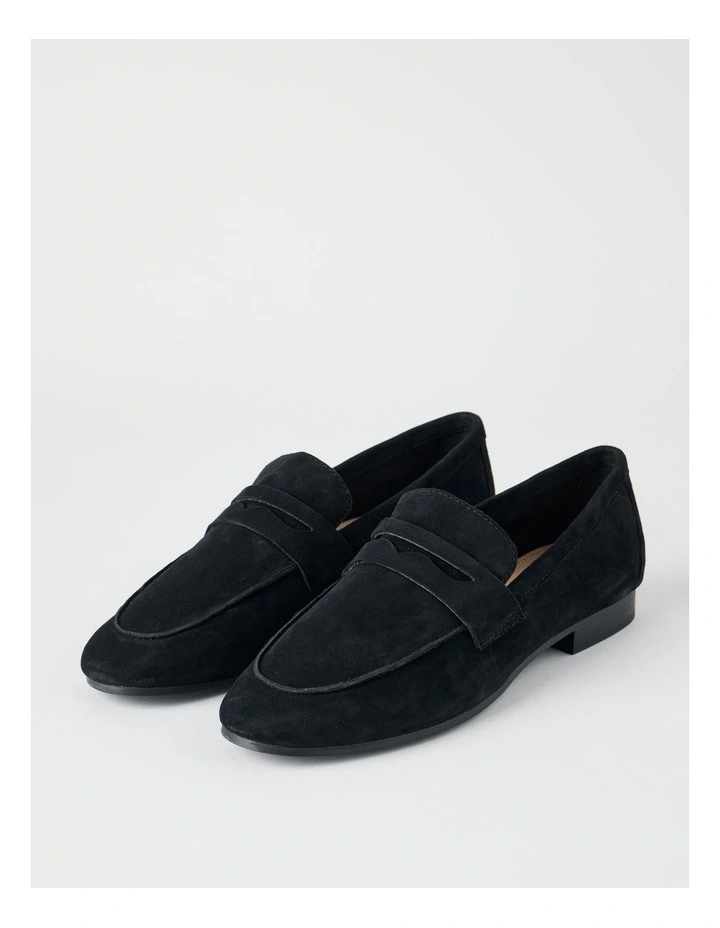 Dove Flat Shoes in Black Suede image 2