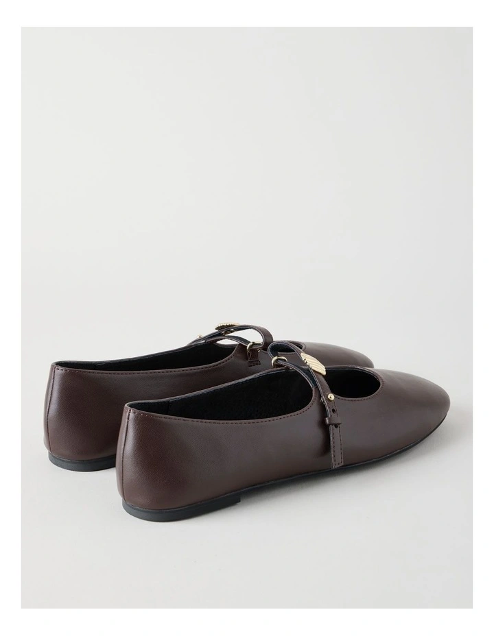 Kasey Flat Shoes in Chocolate image 5