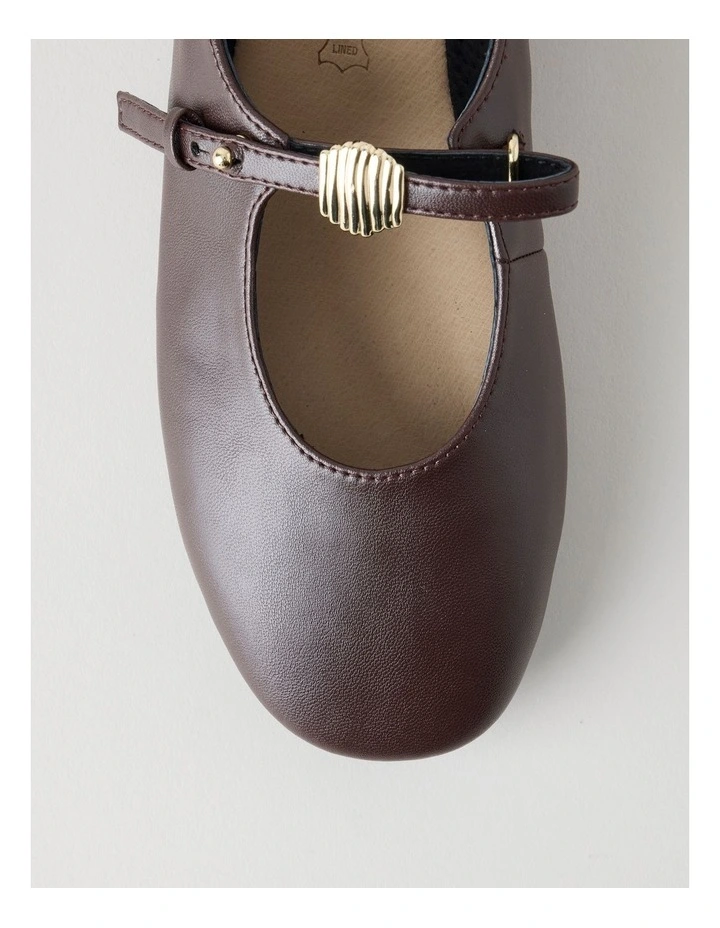 Kasey Flat Shoes in Chocolate image 6