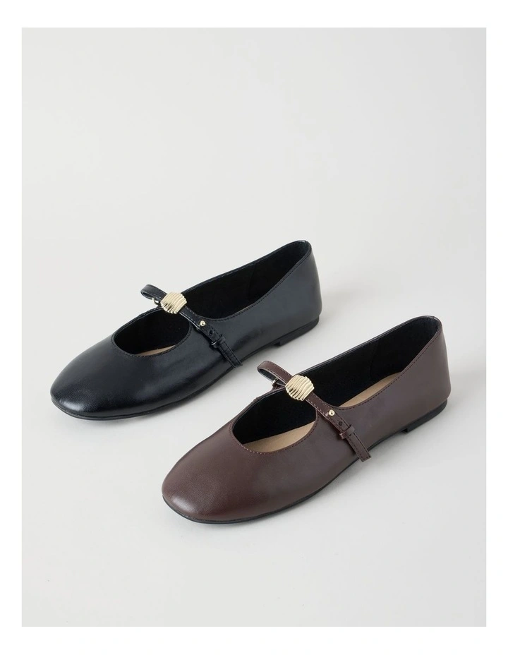Kasey Flat Shoes in Chocolate image 7