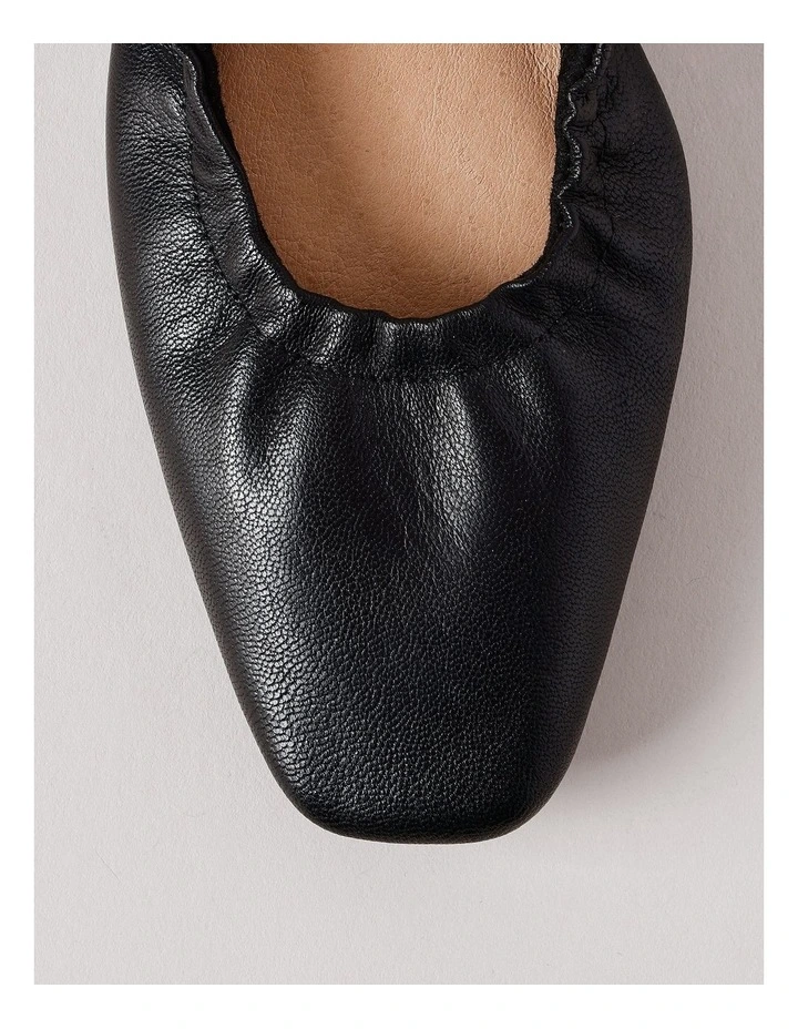 Maxima Slingback in Black Leather image 7