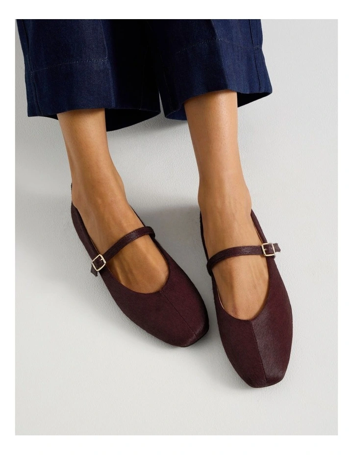 Shay Flat Shoes in Plum image 2