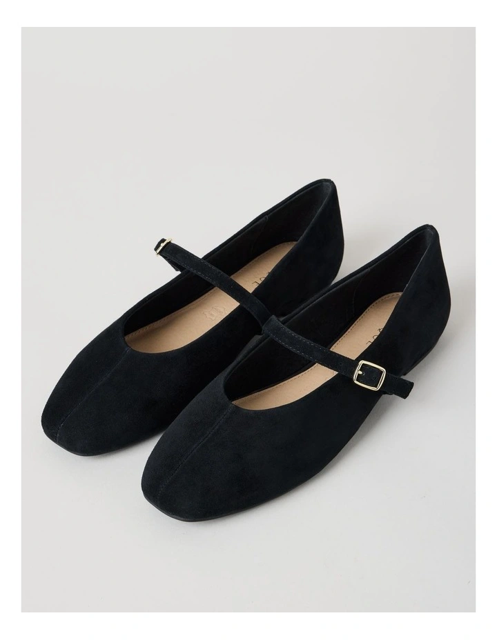 Shay Flat Shoes in Black Suede image 4