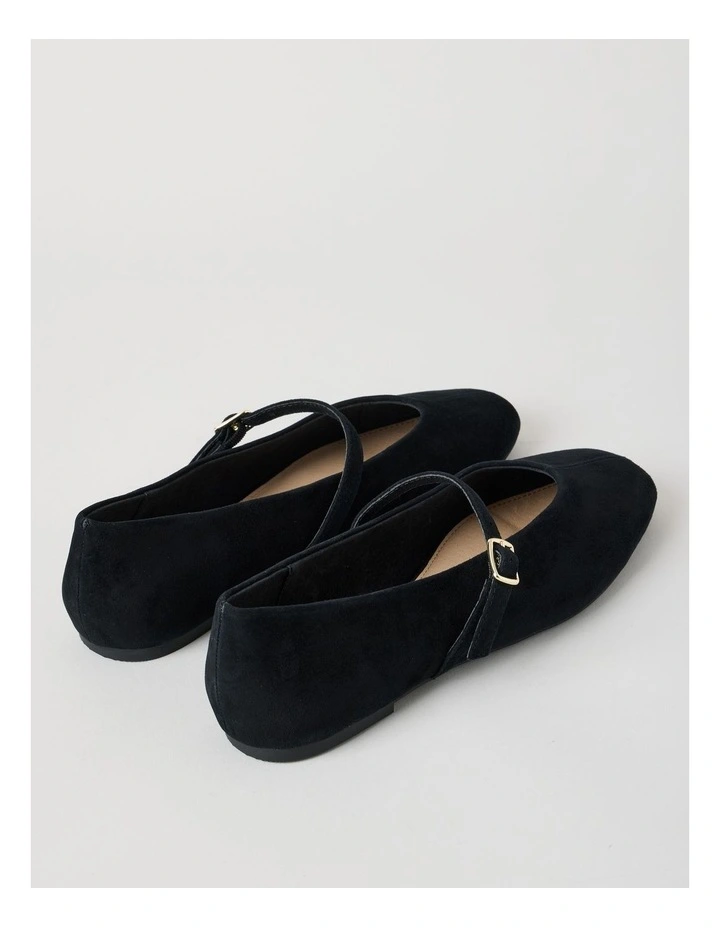 Shay Flat Shoes in Black Suede image 5