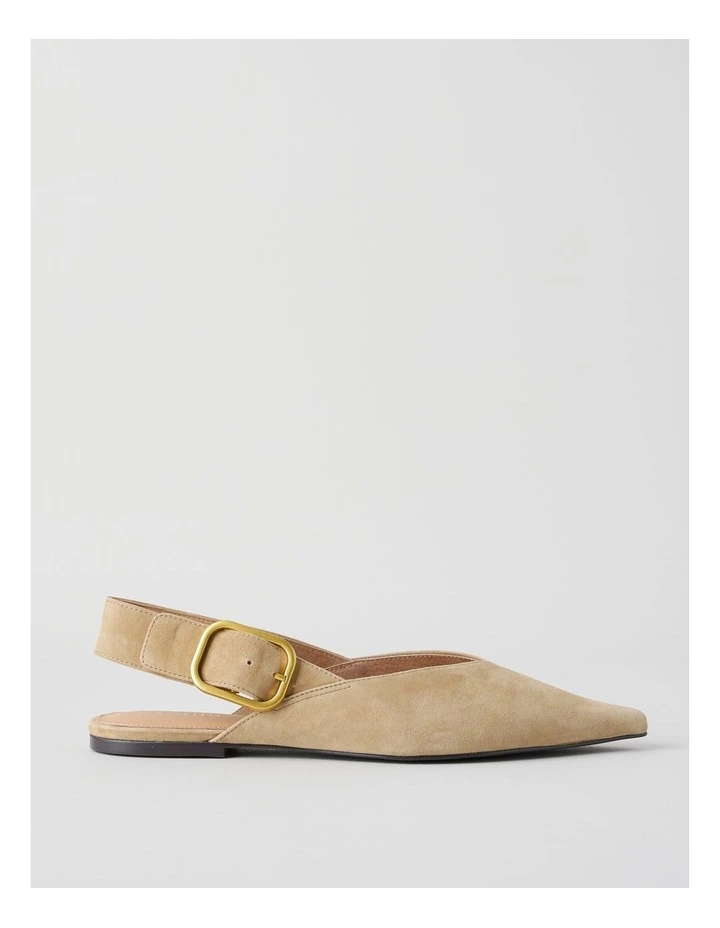 Sophie Flat Shoes in Sand Suede image 1
