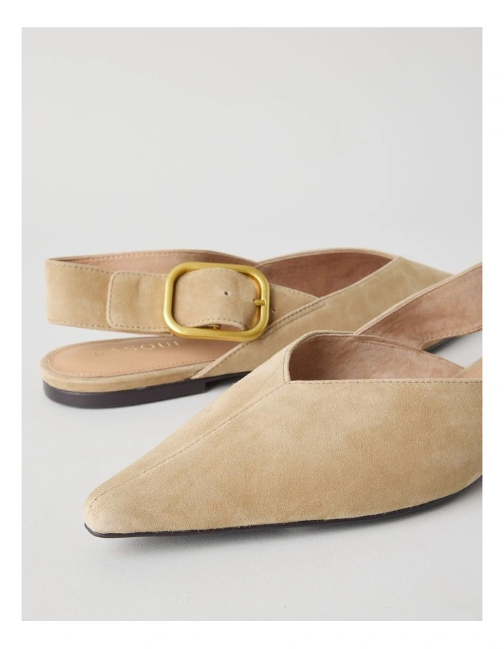 Sophie Flat Shoes in Sand Suede image 5