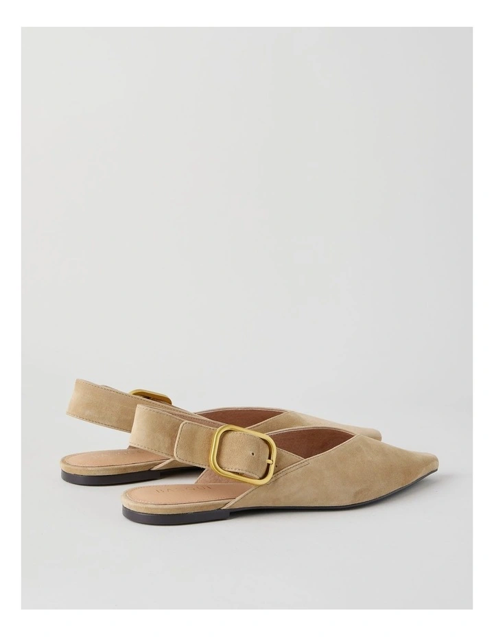 Sophie Flat Shoes in Sand Suede image 6