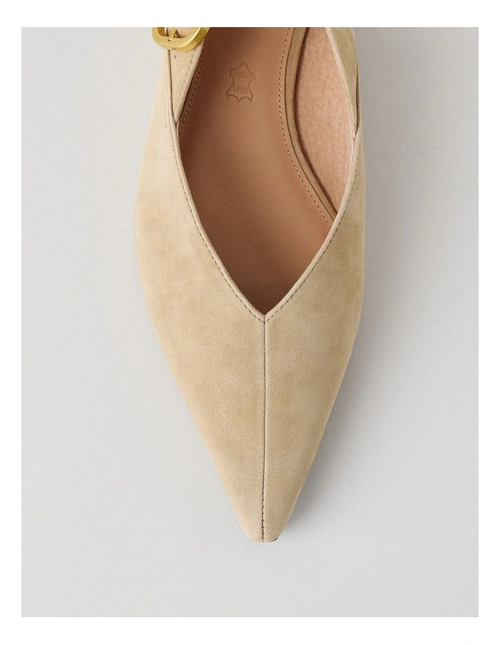 Sophie Flat Shoes in Sand Suede image 7