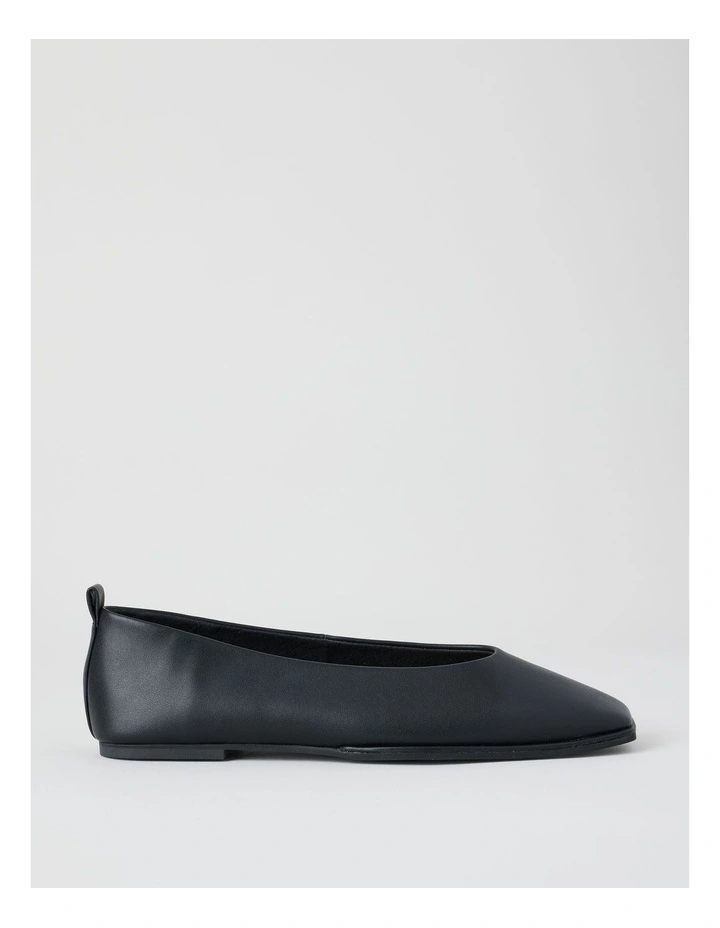 Miranda Flat Shoes in Black Smooth image 1