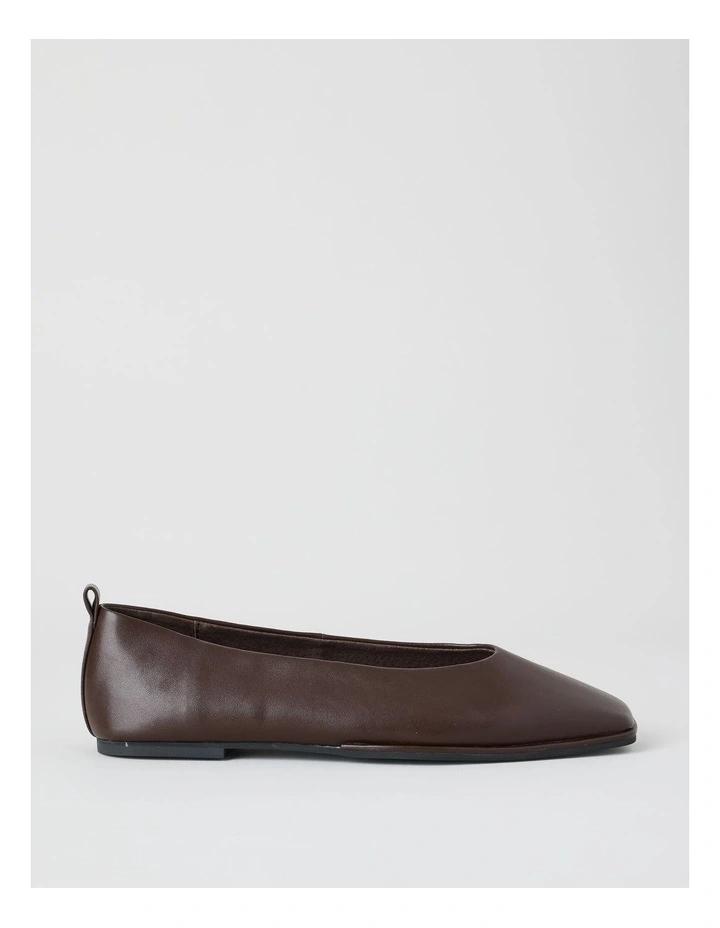 Miranda Flat Shoes in Chocolate image 1