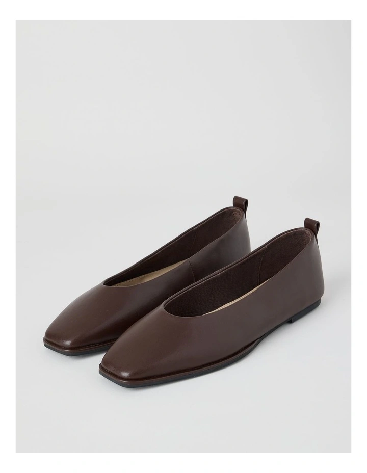 Miranda Flat Shoes in Chocolate image 3