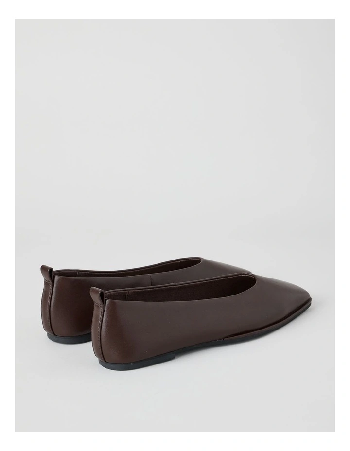 Miranda Flat Shoes in Chocolate image 4