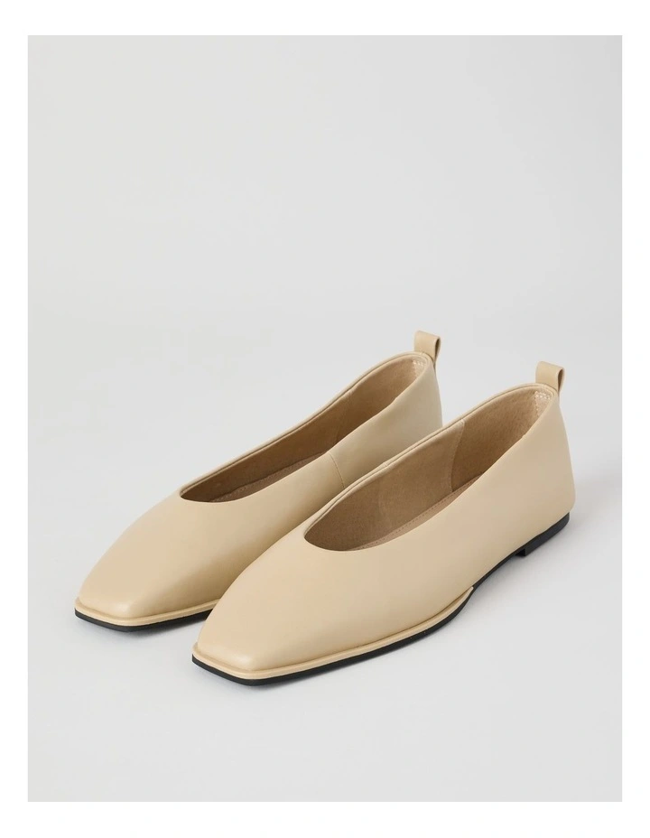 Miranda Flat Shoes in Ecru image 3