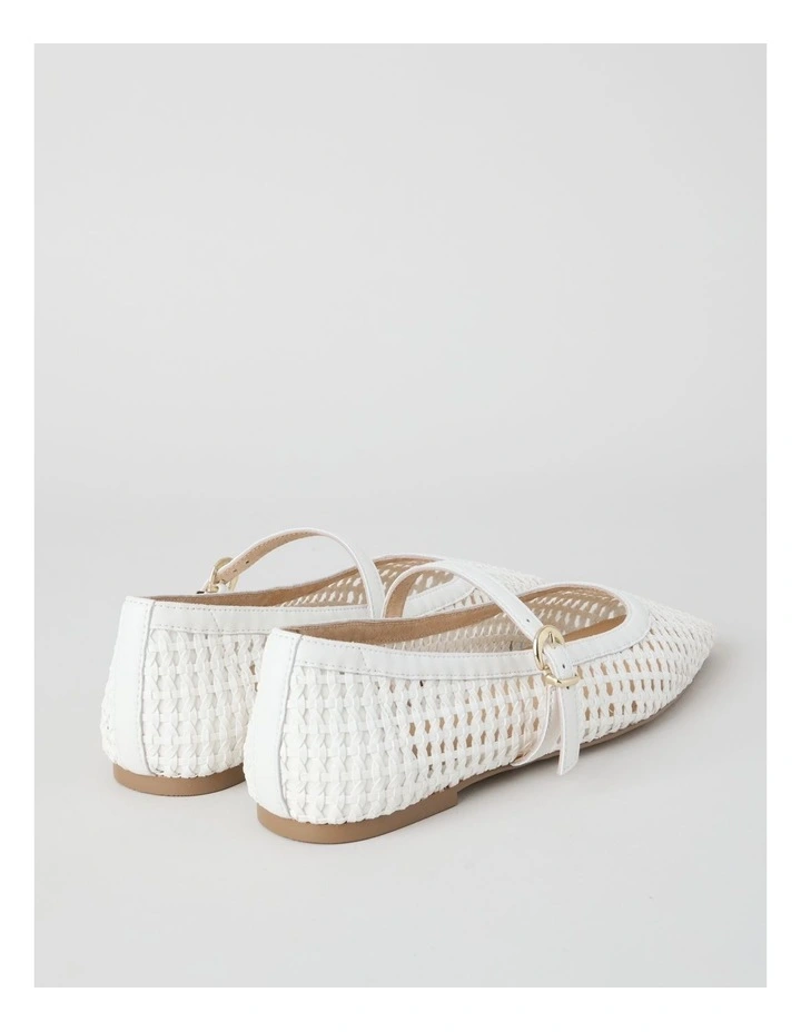 Nicole Flat Shoes in White image 5