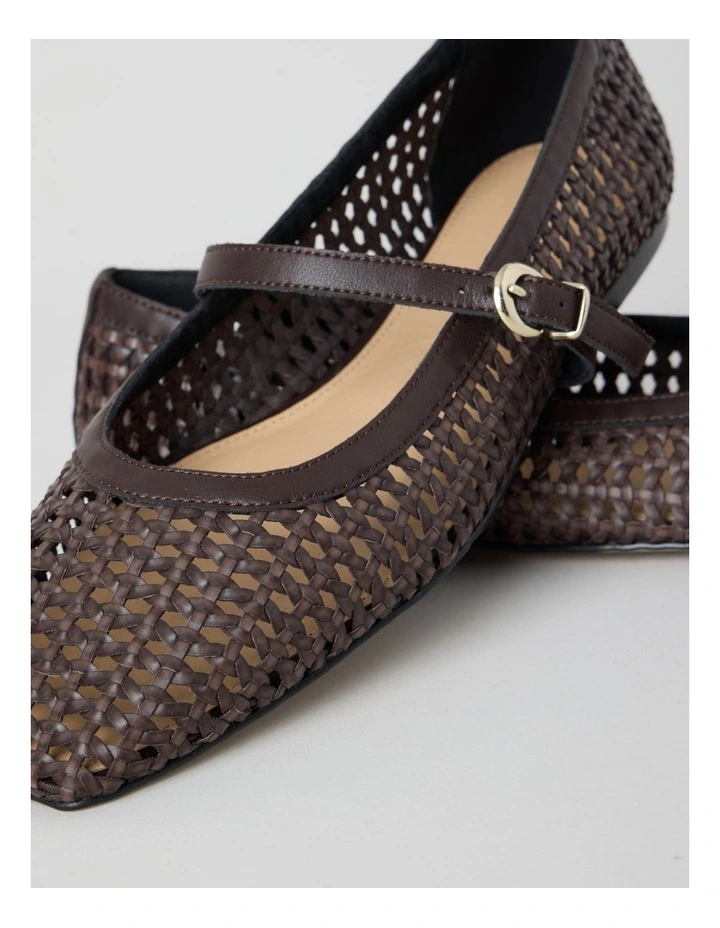 Nicole Flat Shoes in Chocolate image 3