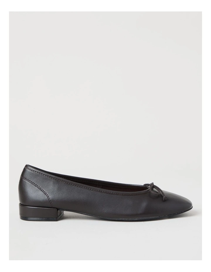 Olivia Flat Shoes in Chocolate image 1