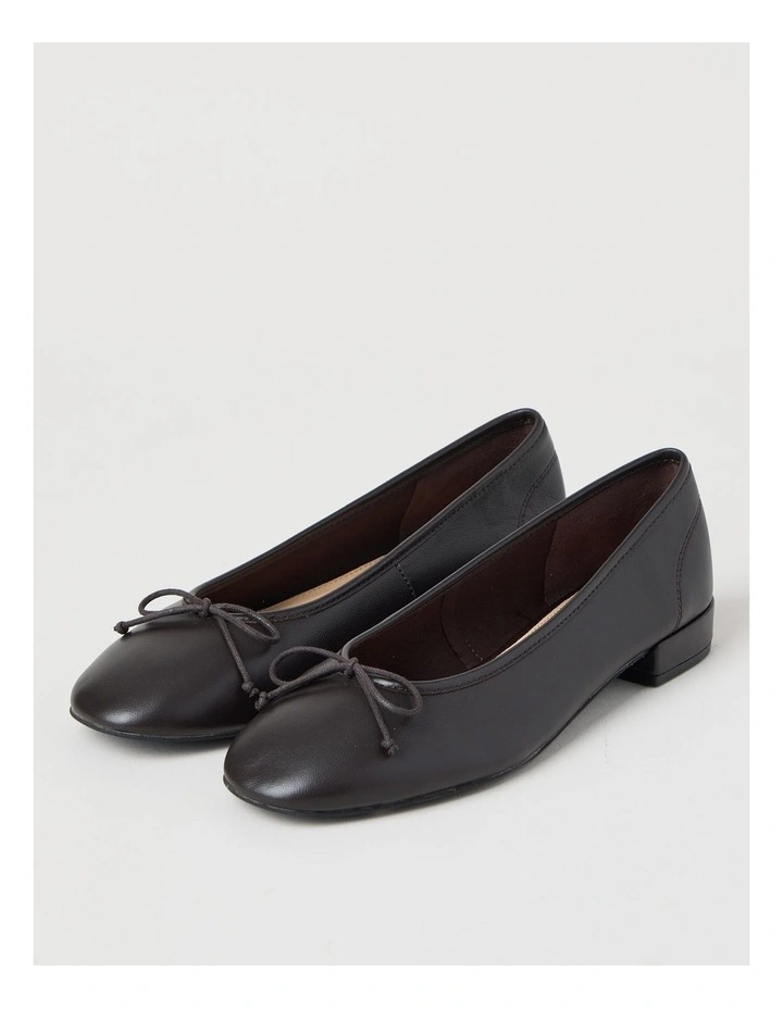 Olivia Flat Shoes in Chocolate image 2