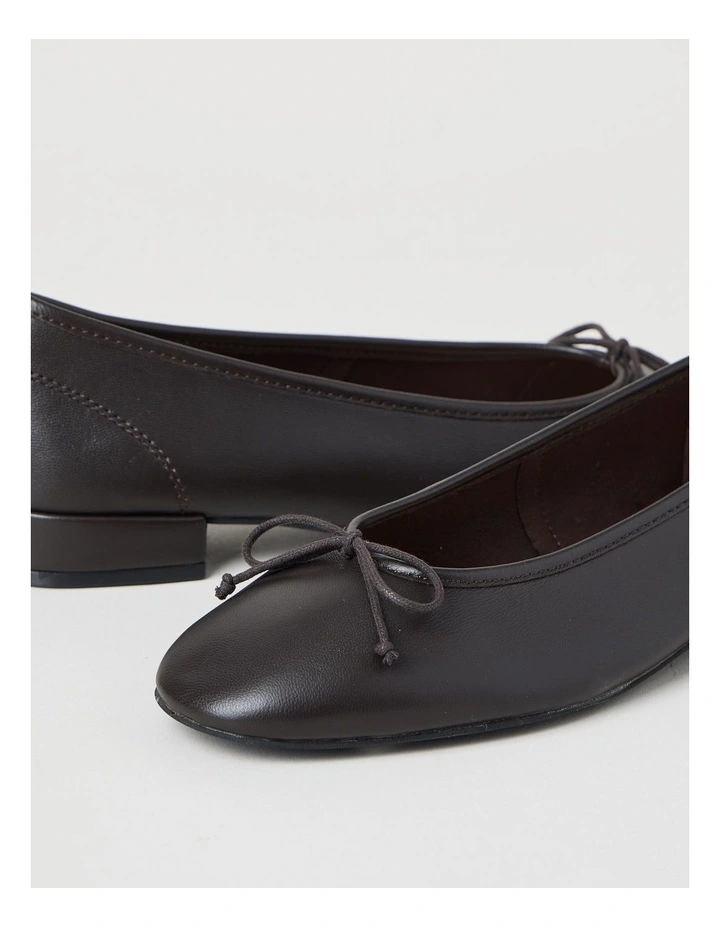 Olivia Flat Shoes in Chocolate image 4